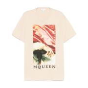 Beige T-shirts en Polos Alexander McQueen , Beige , Heren