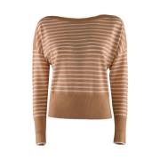 Batwing Wollen Trui Pennyblack , Beige , Dames