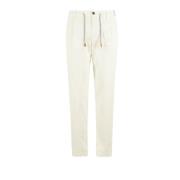 Katoenen Jogger Broek Eleventy , White , Heren