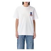 Geborduurd Raam T-shirt JW Anderson , White , Dames