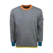 Moderne Crewneck Wollen Trui Peuterey , Gray , Heren