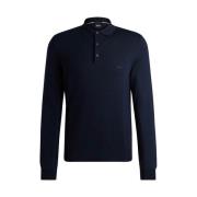 Zachte Wol Heren Polo Bono Hugo Boss , Blue , Heren