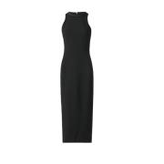 Elegante Viscose Jurk met Glamoureuze Details Pinko , Black , Dames