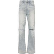 Vintage Stonewashed Denim Straight Jeans Amiri , Blue , Heren