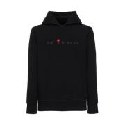 Katoenen hoodie met voorlogo print Kiton , Black , Heren