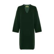 Polyester jurk met kettingdetail Kocca , Green , Dames