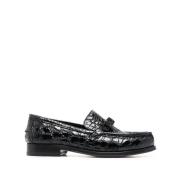 Loafers met Krokodillenpatroon Sergio Rossi , Black , Dames