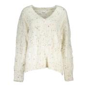 Witte Trui met Lange Mouwen Desigual , White , Dames