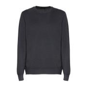 Zwarte Crew Neck Wollen Trui Fay , Black , Heren