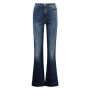 Stijlvolle Boot-Cut Jeans met Contraststiksels 7 For All Mankind , Blu...