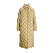 Gewatteerde jas met monogram Ralph Lauren , Beige , Dames