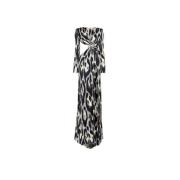 Jaguar-Print Maxi Jurk met Cut-Out Roberto Cavalli , Multicolor , Dame...