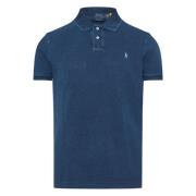 Aangepaste Slim Fit Katoen Mesh Polo Polo Ralph Lauren , Blue , Heren