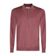 Merino Wol Steenkleur Polo Shirt Altea , Brown , Heren