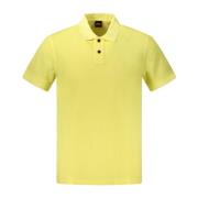 Gele Polo Shirt Korte Mouwen Heren Hugo Boss , Yellow , Heren