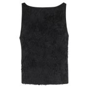 Mesh Boatneck Bloementop Rotate Birger Christensen , Black , Dames