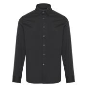 Katoenen Stretch Shirt Corneliani , Black , Heren