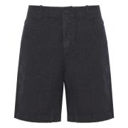 Linnen shorts met zakken, Gemaakt in Italië Eleventy , Blue , Heren