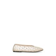 Strass Ballet Flats Natuurlijke Ronde Neus Khaite , Beige , Dames