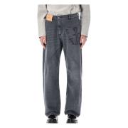 Twisted Worker Denim Jeans JW Anderson , Gray , Heren