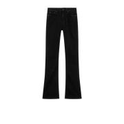 Hoge taille skinny bootcut katoenen jeans Dondup , Black , Dames