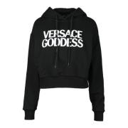 Katoenen Collectie Maglia Shirt Versace , Black , Dames