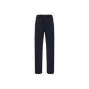 Elastische wollen broek met trekkoord Givenchy , Blue , Heren