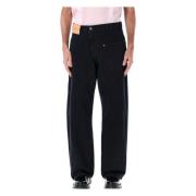 Twisted Worker Denim Jeans JW Anderson , Black , Heren