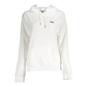 Witte hoodie met geborduurd logo Fila , White , Dames