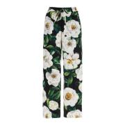 Bloemenpatroon Zijden Wijde Pijp Broek Dolce & Gabbana , Multicolor , ...