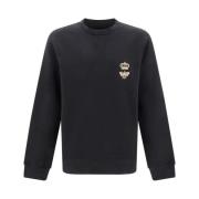 Sweatshirt met kroonbijenborduurwerk Dolce & Gabbana , Black , Heren