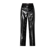 Hoge taille polyester broek Pennyblack , Black , Dames