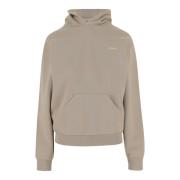 Logo Katoenmix Sweatshirt Beige Capuchon Coperni , Beige , Dames