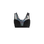 Abstract-Print Crop Top Roberto Cavalli , Blue , Dames