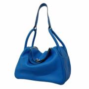 Pre-owned Leather handbags Hermès Vintage , Blue , Dames