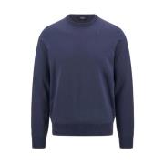 Katoenen Crewneck Sweater K-Way , Blue , Heren