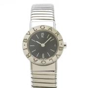 Pre-owned Stainless Steel watches Bvlgari Vintage , Black , Dames