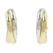 Pre-owned Metal earrings Cartier Vintage , Yellow , Dames