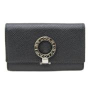 Pre-owned Leather key-holders Bvlgari Vintage , Black , Unisex