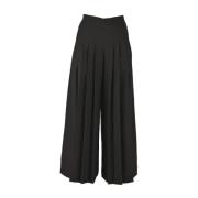 Satin Wide-Leg Pants Pennyblack , Black , Dames