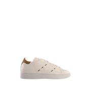 Witte leren sneakers met suède hiel Kiton , White , Heren