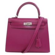 Pre-owned Leather handbags Hermès Vintage , Pink , Dames