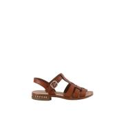 Pre-owned Leather sandals Miu Miu Pre-owned , Brown , Dames