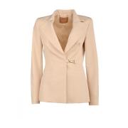 Polyester blazer met unieke gouden sluiting Kocca , Beige , Dames