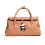 Luxe Marrone Handtas Verhoog Stijl Zanellato , Brown , Dames