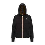 Zachte en flexibele jas hoodie K-Way , Black , Dames