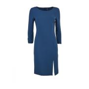 Korte Polyester Jurk met Split Pennyblack , Blue , Dames