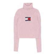 Melange Turtleneck Flag Sweater Ballet Pink Tommy Hilfiger , Pink , Da...