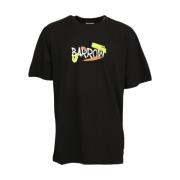 Katoenen T-shirt met Voorkant Letterprint Barrow , Black , Heren