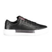 Sportieve Zwarte Sneakers met Contrastdetails Tommy Hilfiger , Black ,...